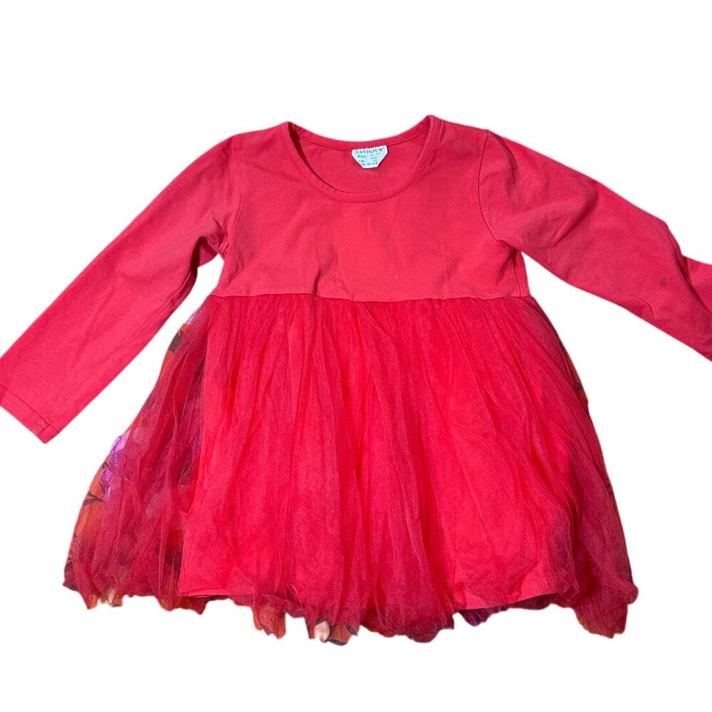 Cavigour Red Tulle Dress 18/24 months